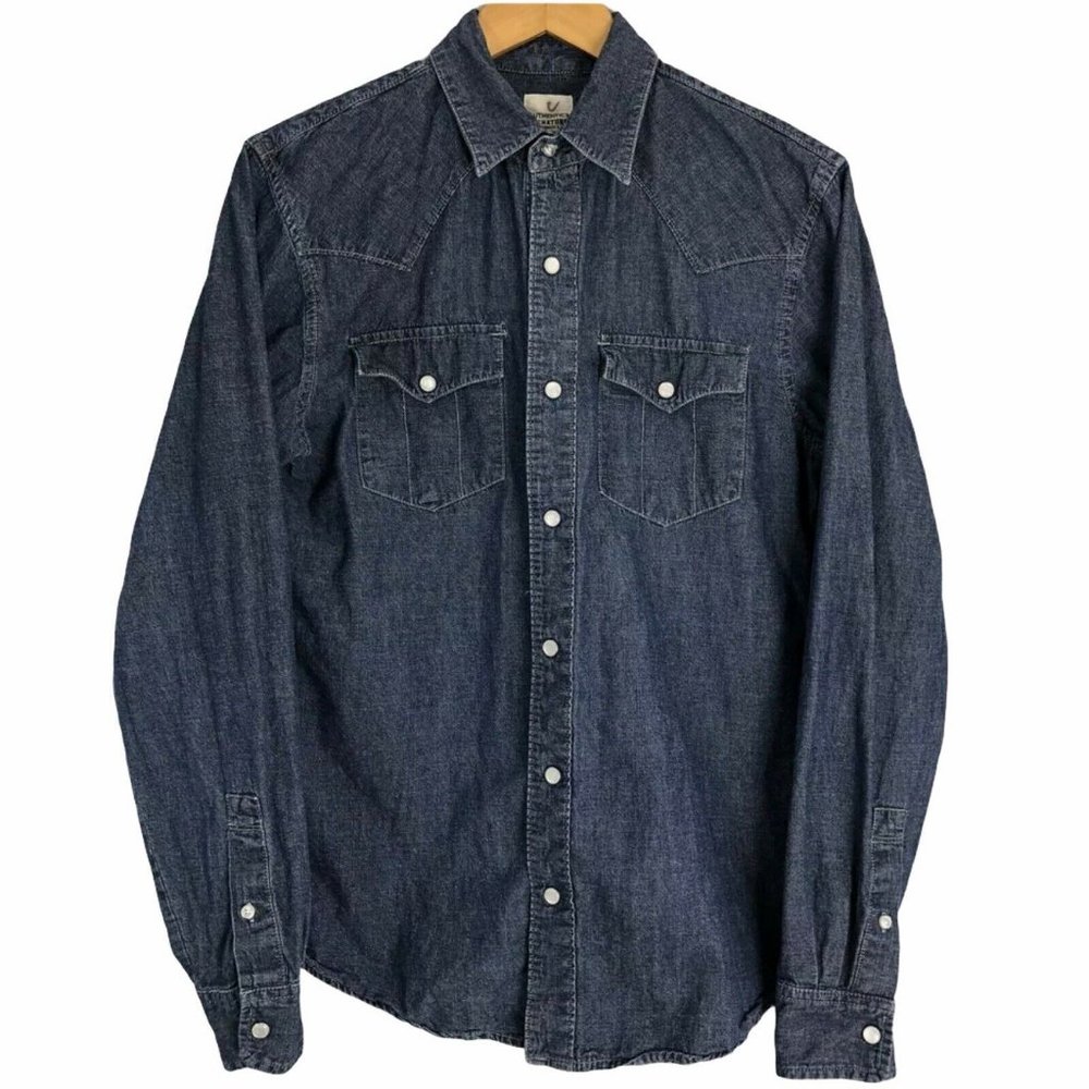 Levi's Denim Shirt Mens Size Small Slim Fit Pearl Snap